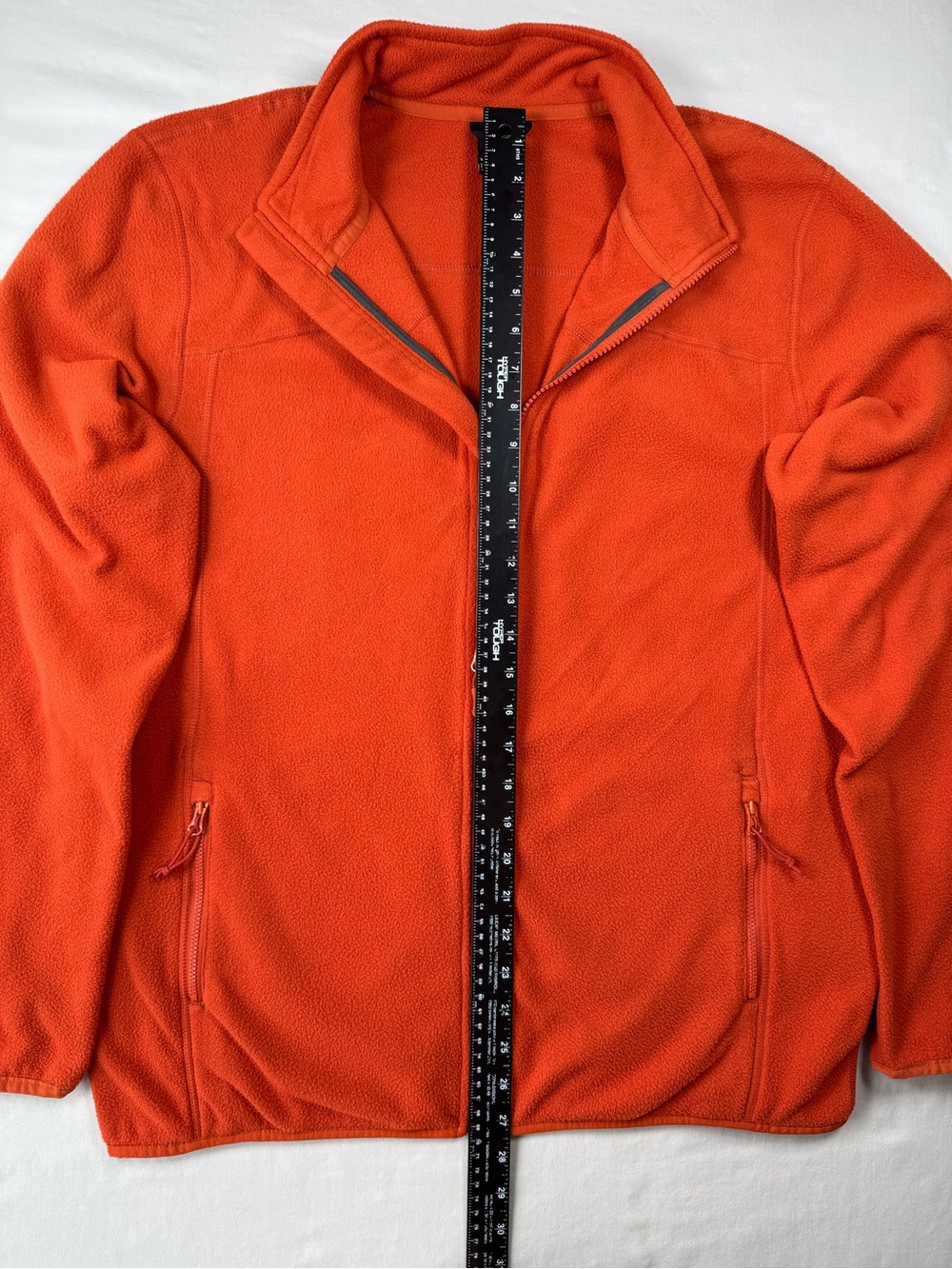 The North Face Orange Full Zip Fleece Jacket Men’s Large - Picture 12 of 12